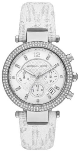 Michael Kors Damklocka MK7226 Parker Vit/Textil Ø39 mm