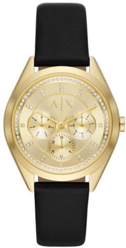 Armani Exchange Damklocka AX5656 Lady Giacomo Guldtonad/Läder Ø38 mm