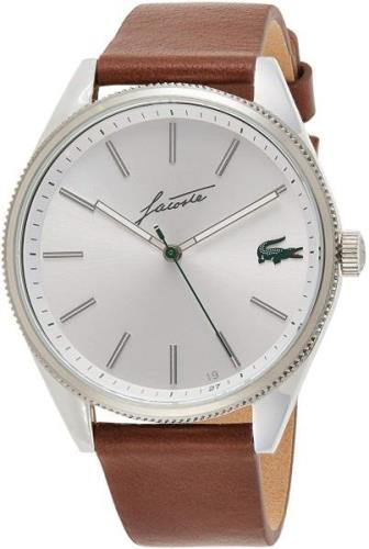 Lacoste Herrklocka 2011052 Silverfärgad/Läder Ø42 mm