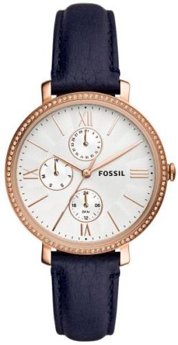 Fossil Damklocka ES5096 Jacqueline Multifunction Silverfärgad/Läder