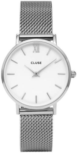 Cluse Damklocka CW0101203002 Minuit Vit/Stål Ø33 mm