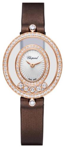 Chopard Damklocka 204292-5201 Happy Diamonds Icons Vit/Satin Ø25.8 mm