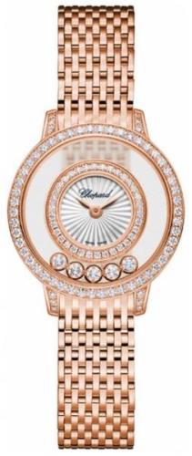 Chopard Damklocka 209411-5001 Happy Diamonds Silverfärgad/18 karat