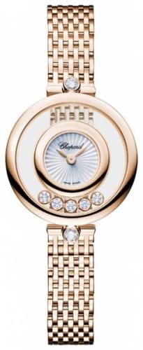 Chopard Damklocka 209416-5001 Happy Diamonds Silverfärgad/18 karat