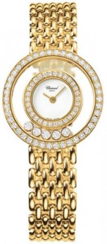 Chopard Damklocka 205691-0001 Ladies Happy Diamonds Vit/18 karat gult