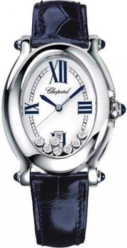 Chopard Damklocka 278937-3005 Happy Sport Vit/Läder 43x30 mm