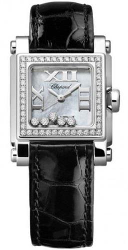 Chopard Damklocka 278516-3003 Happy Sport Vit/Läder 31x24 mm