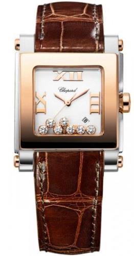 Chopard Damklocka 278497-9001 Happy Sport Vit/Läder Ø30 mm