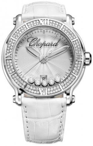 Chopard Damklocka 288525-3003 Happy Sport Silverfärgad/Läder Ø42 mm