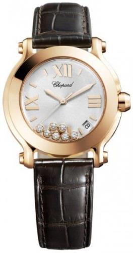 Chopard Damklocka 277471-5013 Happy Sport Vit/Läder Ø36 mm