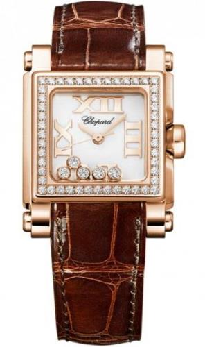 Chopard Damklocka 275349-5003 Happy Sport Vit/Läder Ø27 mm