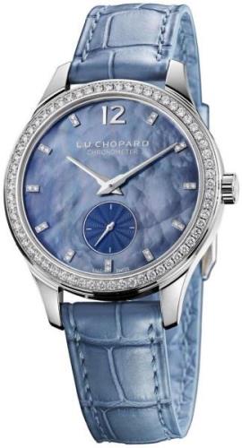 Chopard Damklocka 131968-1002 L.U.C Blå/Läder Ø35 mm