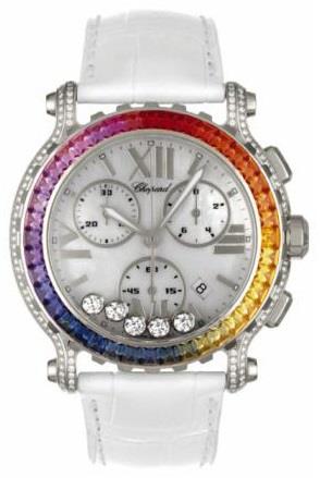 Chopard Damklocka 283582-1016 Happy Sport Vit/Läder