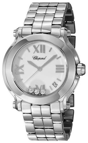 Chopard Damklocka 278477-3013 Happy Sport Vit/Stål Ø36 mm