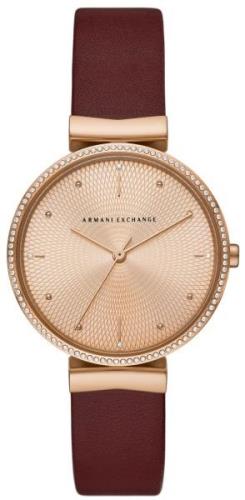 Armani Exchange Damklocka AX5913 Zoe Guldtonad/Läder Ø36 mm