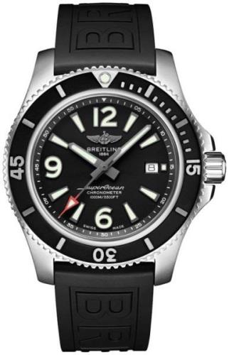 Breitling Herrklocka A17367D71B1S2 Superocean 44 Svart/Gummi Ø44 mm