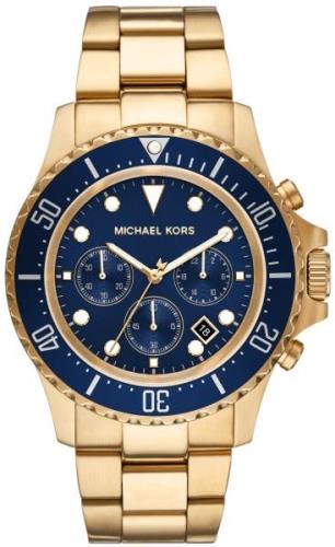 Michael Kors Herrklocka MK8978 Everest Blå/Guldtonat stål Ø45 mm