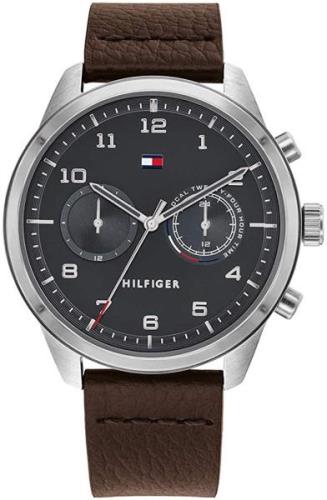 Tommy Hilfiger Herrklocka 1791785 Dressed Up Grå/Läder Ø44 mm