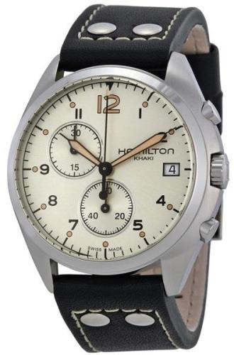 Hamilton Herrklocka H76512755 Silverfärgad/Läder Ø44 mm