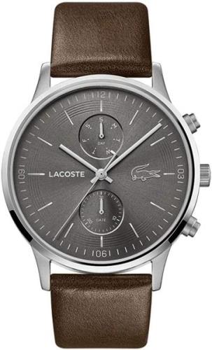 Lacoste Herrklocka 2011066 Grå/Läder Ø43 mm