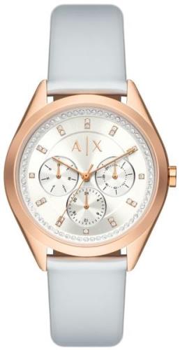 Armani Exchange Damklocka AX5660 Lady Giacomo Silverfärgad/Textil