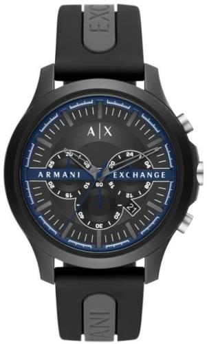 Armani Exchange Herrklocka AX2447 Hampton Svart/Gummi Ø46 mm