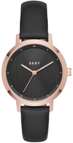 DKNY Damklocka NY2641 The Modernist Svart/Läder Ø32 mm