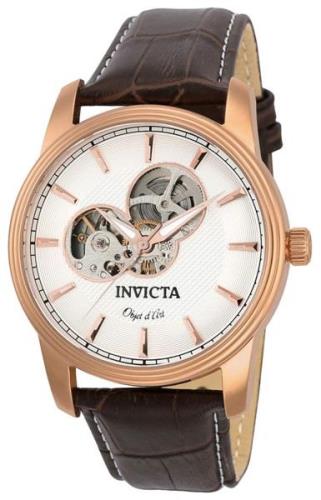 Invicta Herrklocka 22618 Silverfärgad/Läder Ø44 mm