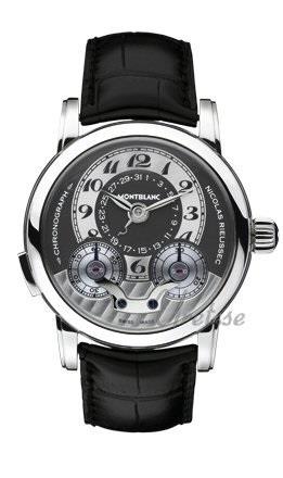 Montblanc Herrklocka 102333 Star Silverfärgad/Läder Ø43 mm