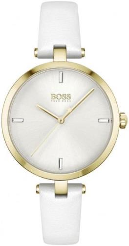 Hugo Boss Damklocka 1502588 Majesty Silverfärgad/Läder Ø32 mm