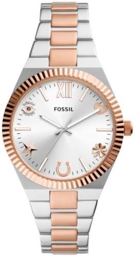 Fossil Damklocka ES5261 Scarlette Silverfärgad/Roséguldstonat stål