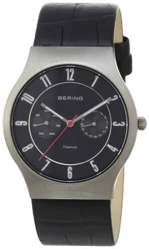 Bering Herrklocka 11939-472 Classic Svart/Läder Ø39 mm