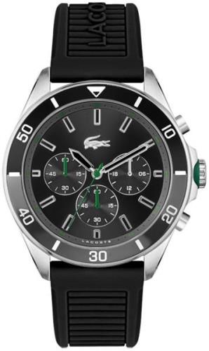 Lacoste Herrklocka 2011152 Tiebreaker Svart/Gummi Ø44 mm