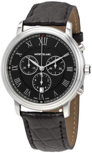 Montblanc Herrklocka 117047 Tradition Svart/Läder Ø42 mm