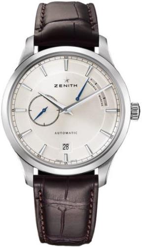 Zenith Herrklocka 03.2122.685-01.C498 Captain Silverfärgad/Läder