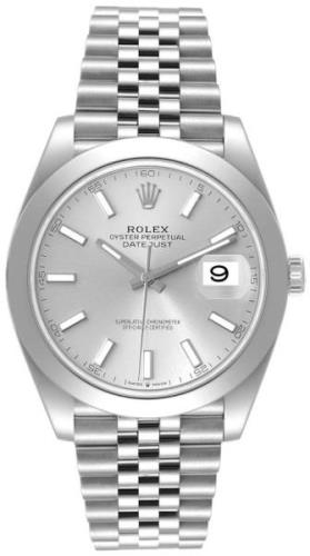 Rolex Herrklocka 126300-0004 Datejust 41 Silverfärgad/Stål Ø41 mm