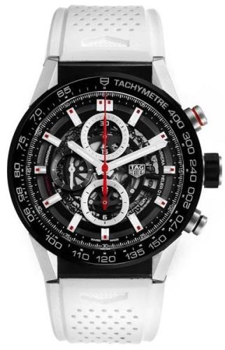 TAG Heuer Herrklocka CAR2A1Z.FT6051 Carrera Skelettskuren/Gummi Ø45