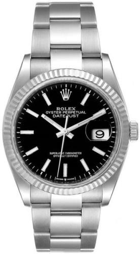 Rolex Damklocka 126234-0016 Datejust 36 Svart/Stål Ø36 mm