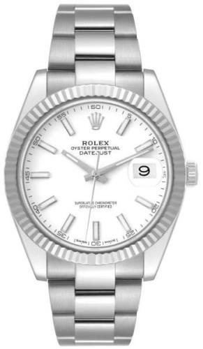 Rolex Herrklocka 126334-0009 Datejust 41 Vit/Stål Ø41 mm