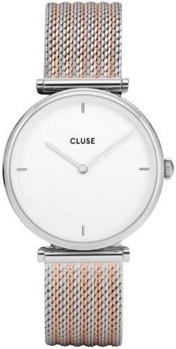 Cluse Damklocka CL61001 Triomphe Vit/Roséguldstonat stål Ø33 mm