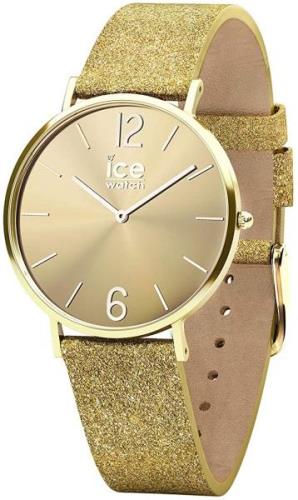 Ice Watch Damklocka 015087 City Sparkling Guldtonad/Läder Ø36 mm