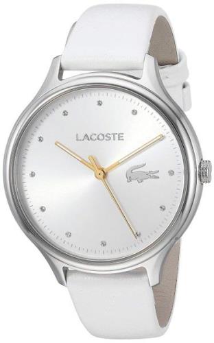 Lacoste Damklocka 2001005 Silverfärgad/Läder Ø38 mm