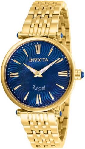 Invicta Damklocka 27989 Angel Blå/Gulguldtonat stål Ø34 mm