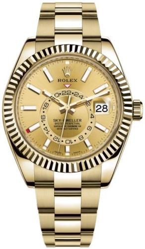 Rolex Herrklocka 326938-0003 Sky-Dweller Gulguldstonad/18 karat gult