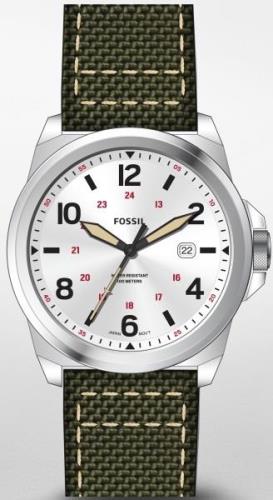 Fossil Herrklocka FS5918 Bronson Silverfärgad/Textil Ø40 mm