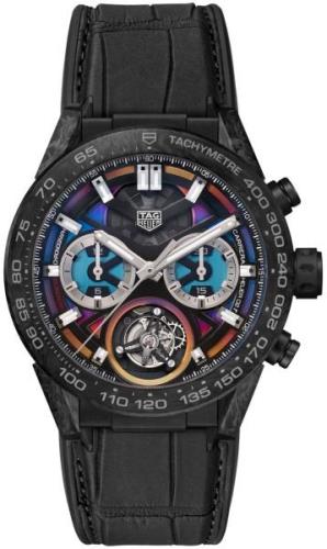 TAG Heuer Herrklocka CAR5A8AF.FC6415 Carrera Flerfärgad/Gummi Ø45 mm