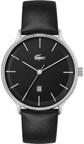 Lacoste Herrklocka 2011199 Club Svart/Läder Ø42 mm