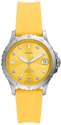 Fossil Damklocka ES5289 FB-01 Gul/Gummi Ø36 mm