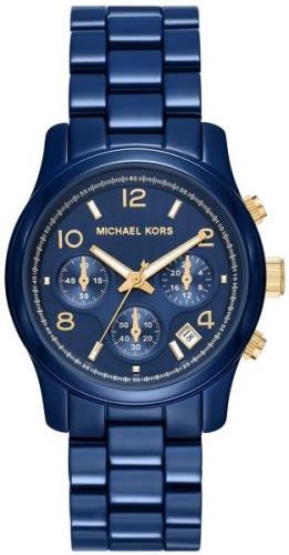 Michael Kors Damklocka MK7332 Runway Blå/Stål Ø38 mm