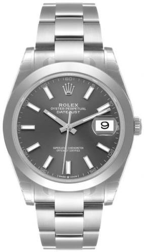 Rolex Herrklocka 126300-0007 Datejust 41 Grå/Stål Ø41 mm